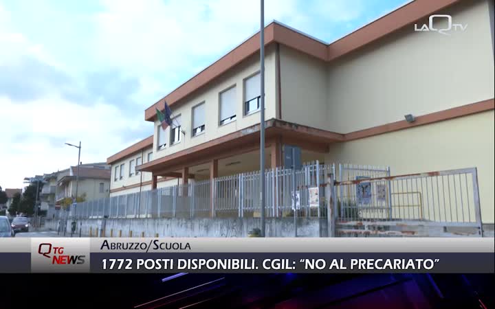 SCUOLE ABRUZZO: 1772 POSTI DISPONIBILI. CGIL: 