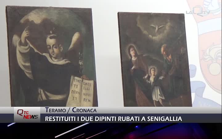 TERAMO, RESTITUITI I DUE DIPINTI RUBATI A SENIGALLIA 