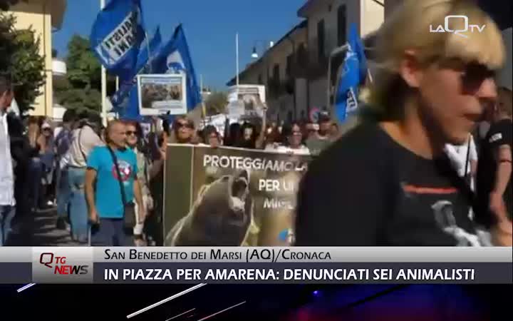 SAN BENEDETTO DEI MARSI (AQ). IN PIAZZA PER AMARENA: DENUNCIATI SEI ANIMALISTI