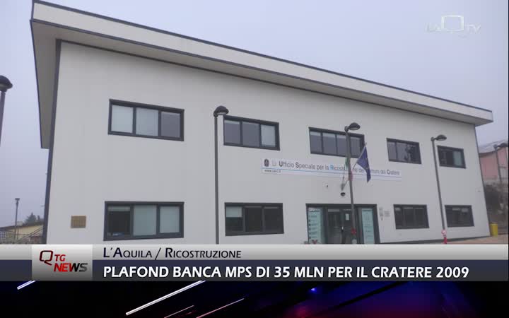 Plafond Banca MPS di 35 milioni di euro per il cratere 2009