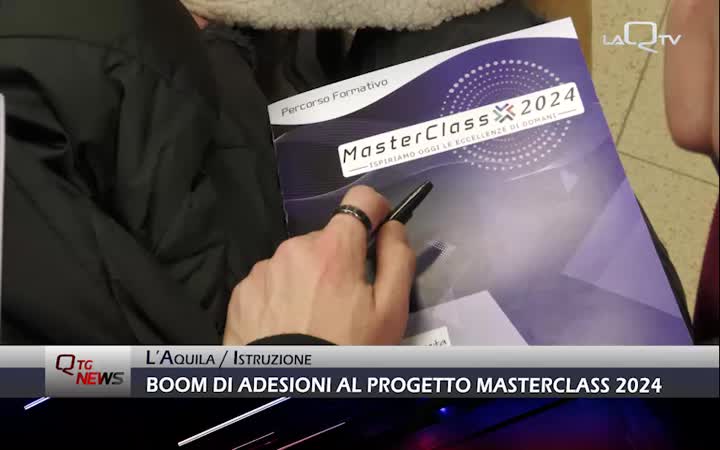 L'Aquila: boom di adesioni al progetto MasterClass2024