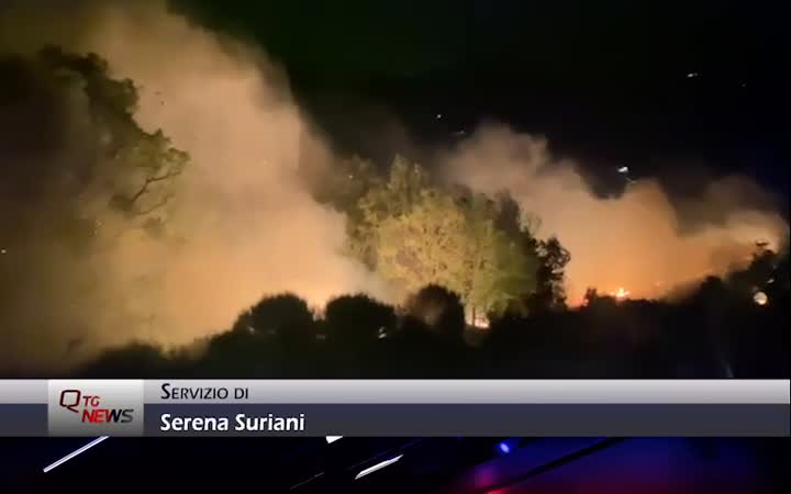 Vasto incendio di sterpaglie tra Teramo e Torricella, a fuoco un’area di 20 ettari