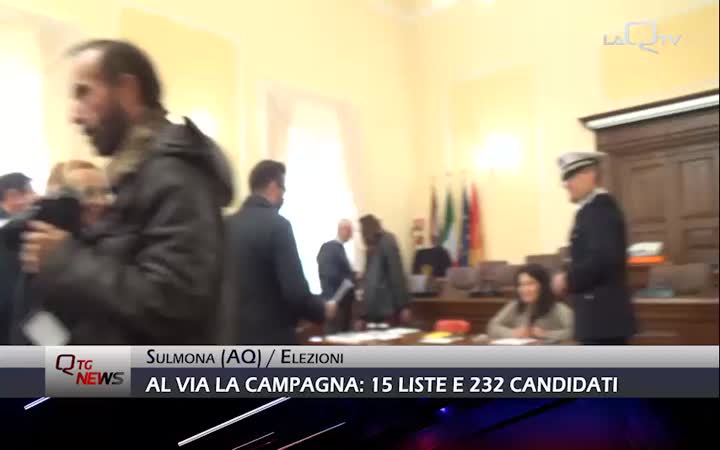Elezioni a Sulmona, depositate le liste: 232 aspiranti consiglieri 